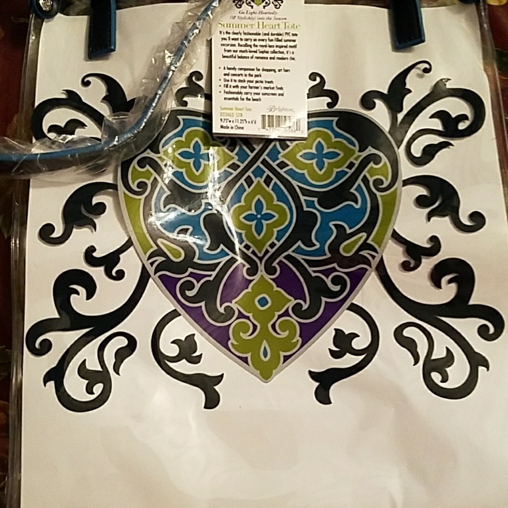 Brighton summer heart tote